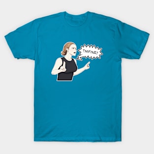 TMFINR Woman on Plane Anime T-Shirt